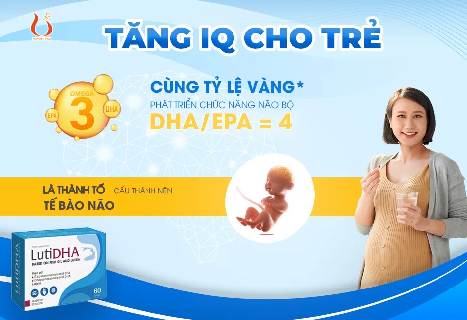 LutiDHA tỉ lệ Vàng tăng IQ cho bé