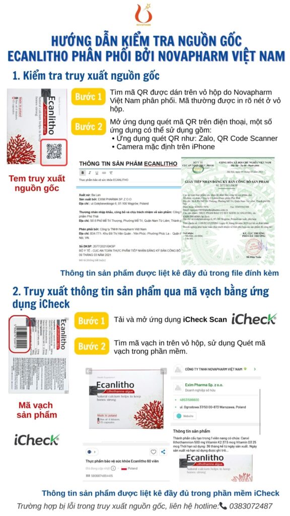Cách Kiểm Tra Nguồn Gốc Ecanlitho Novapharm Việt Nam