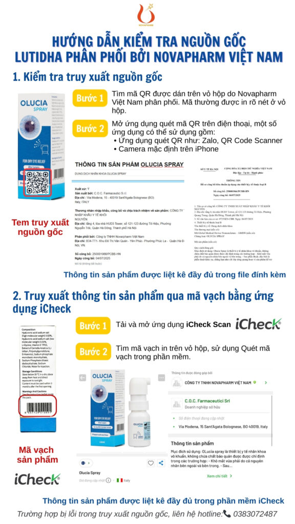Cách Kiểm Tra Nguồn Gốc Olucia Spray Novapharm Việt Nam